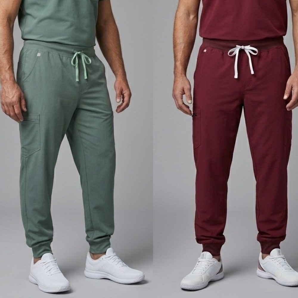 FIGS Bundle Zamora Jogger Scrub Pants Bundle XL Green‎ Red 2 Pair